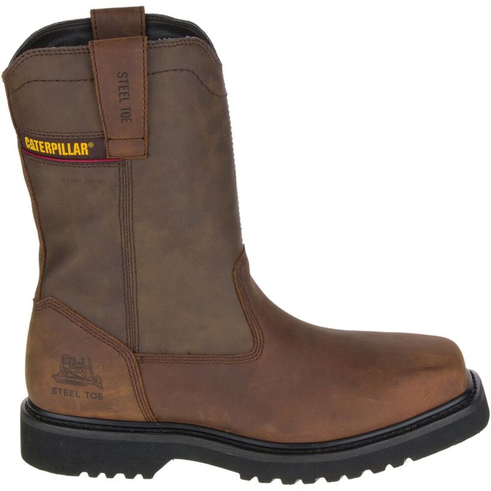 Caterpillar Mens Hudson Waterproof Steel Toe Brown Boots (NWT)